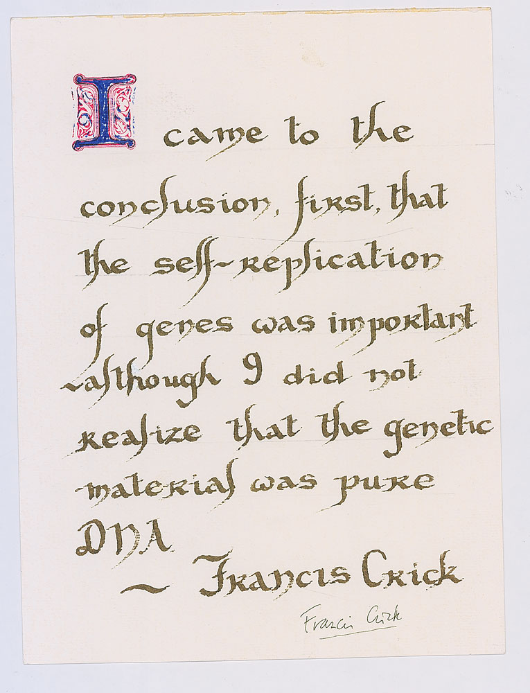 Lot #279 DNA: Francis Crick