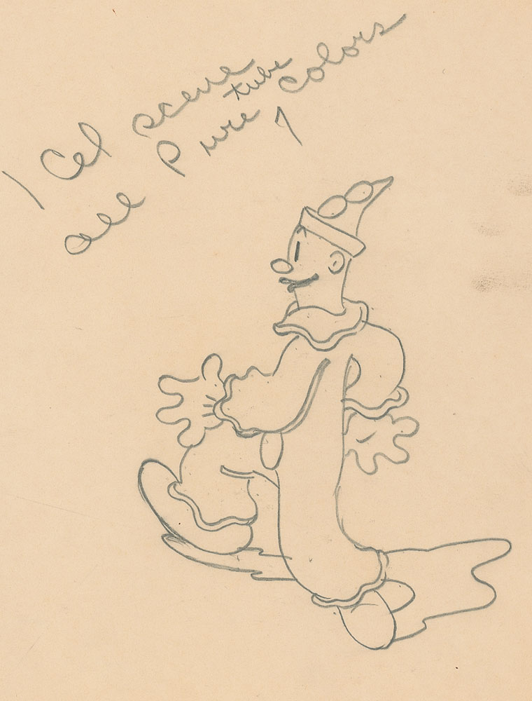 Lot #14 Koko the Clown production drawing from a Fleischer Production - Image 2