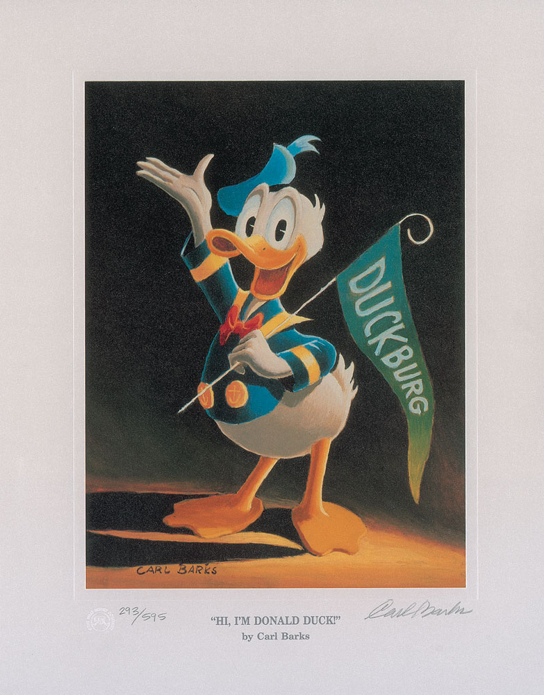 Lot #582 Carl Barks limited edition signed lithograph ‘Sixty Years Quacking’