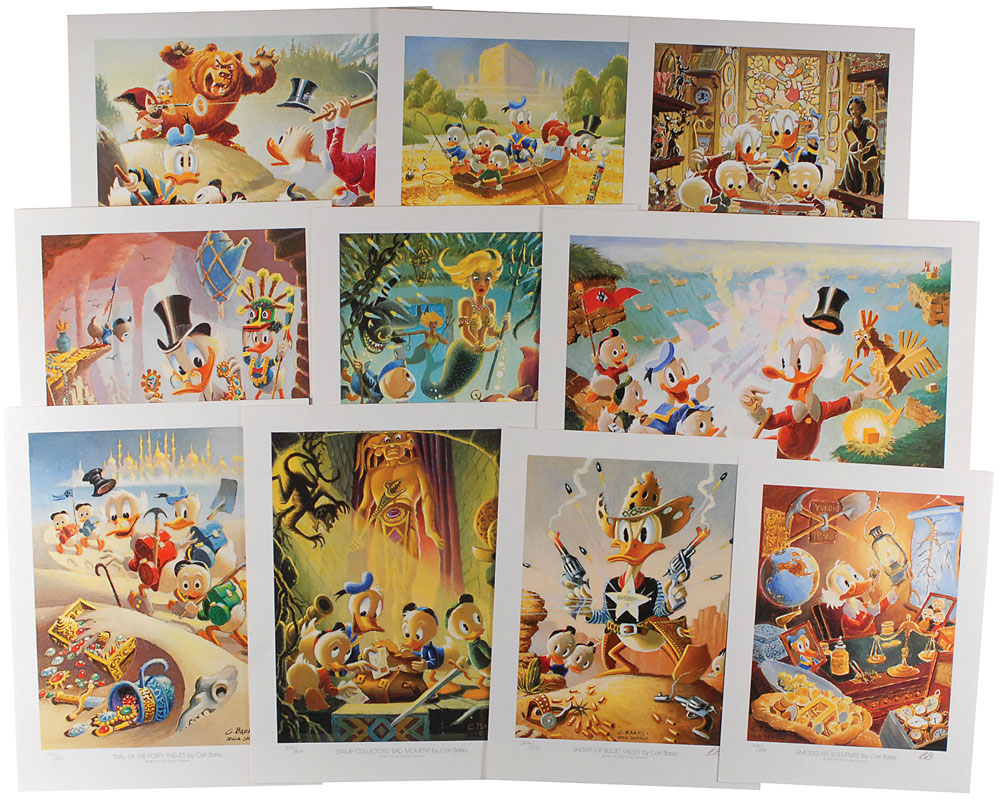 Lot #384 Carl Barks lithographic suite of