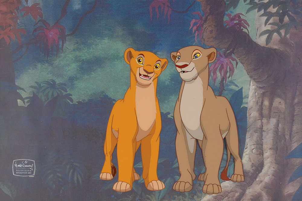Lot #575 Simba and Nala production cel from The