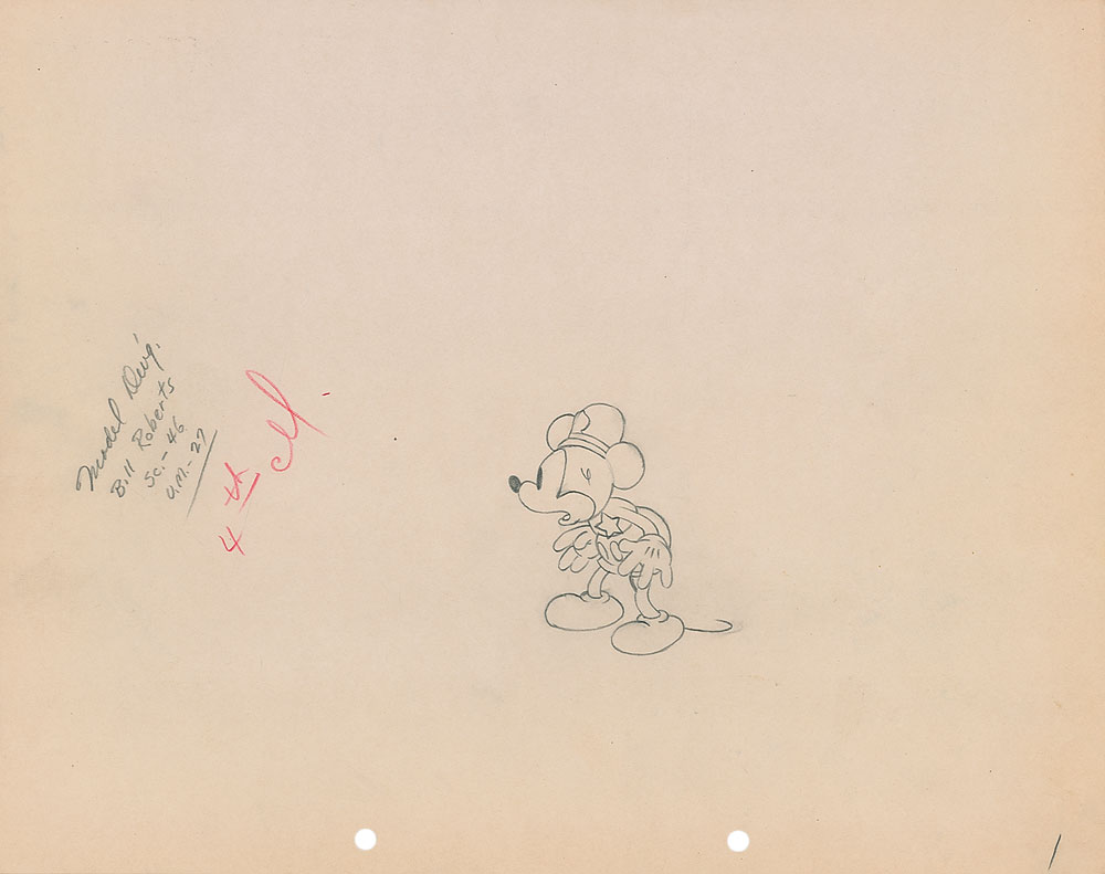 Lot #27 Mickey Mouse production drawing from The Dognapper - Image 1