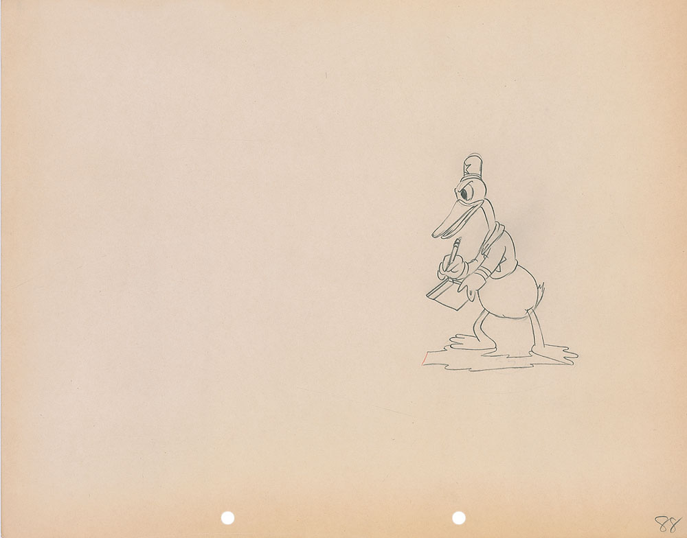 Lot #28 Donald Duck production drawing from The Dognapper