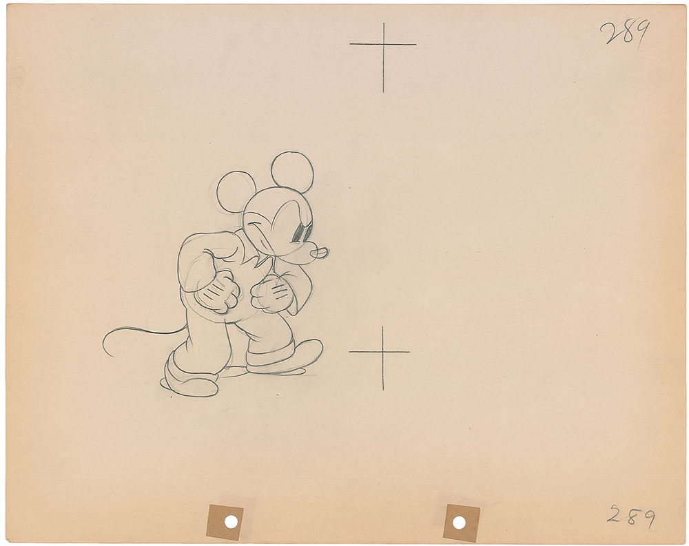 Lot #34 Mickey Mouse production drawing from Mickey’s Service Station