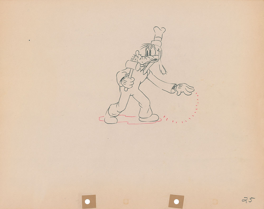 Lot #35 Goofy production drawing from Mickey’s Service Station