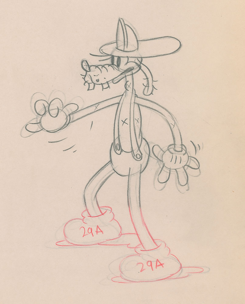 Lot #32 Goofy production drawing from Mickey’s Fire Brigade - Image 2