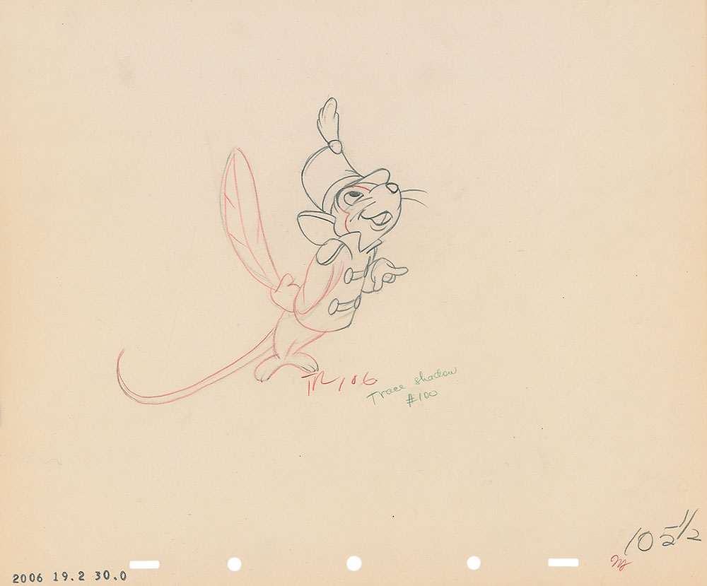 Lot #151 Timothy Mouse production drawing from