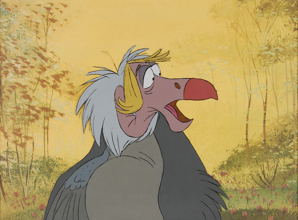 Lot #289 Flaps the Vulture production cel from The Jungle Book