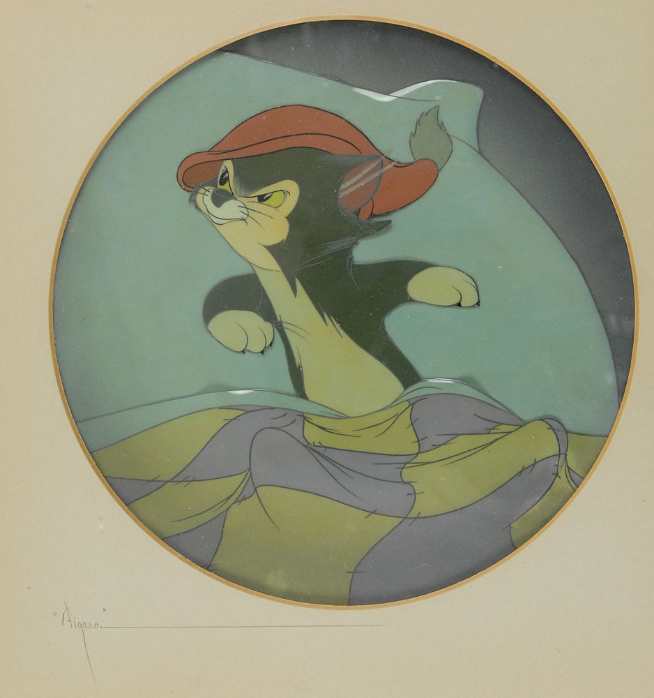 Lot #133 Figaro production cel from Pinocchio