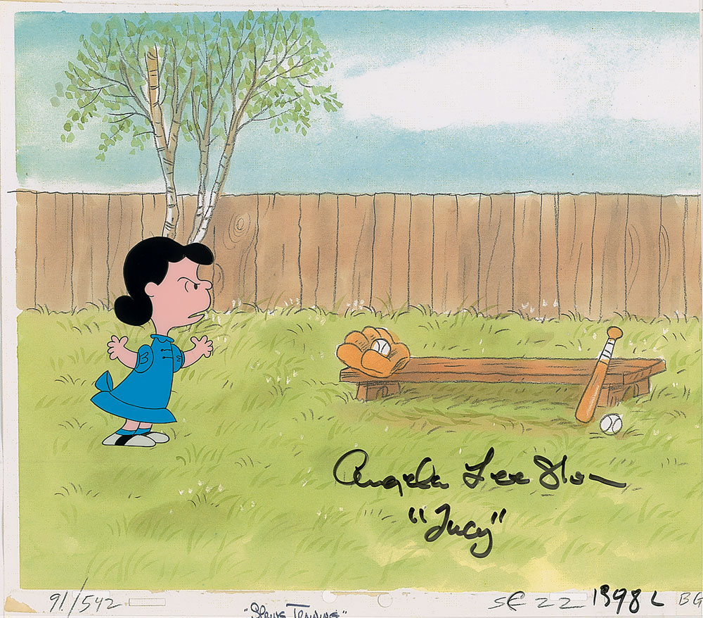 Lot #495 Lucy production cel from Charlie Brown