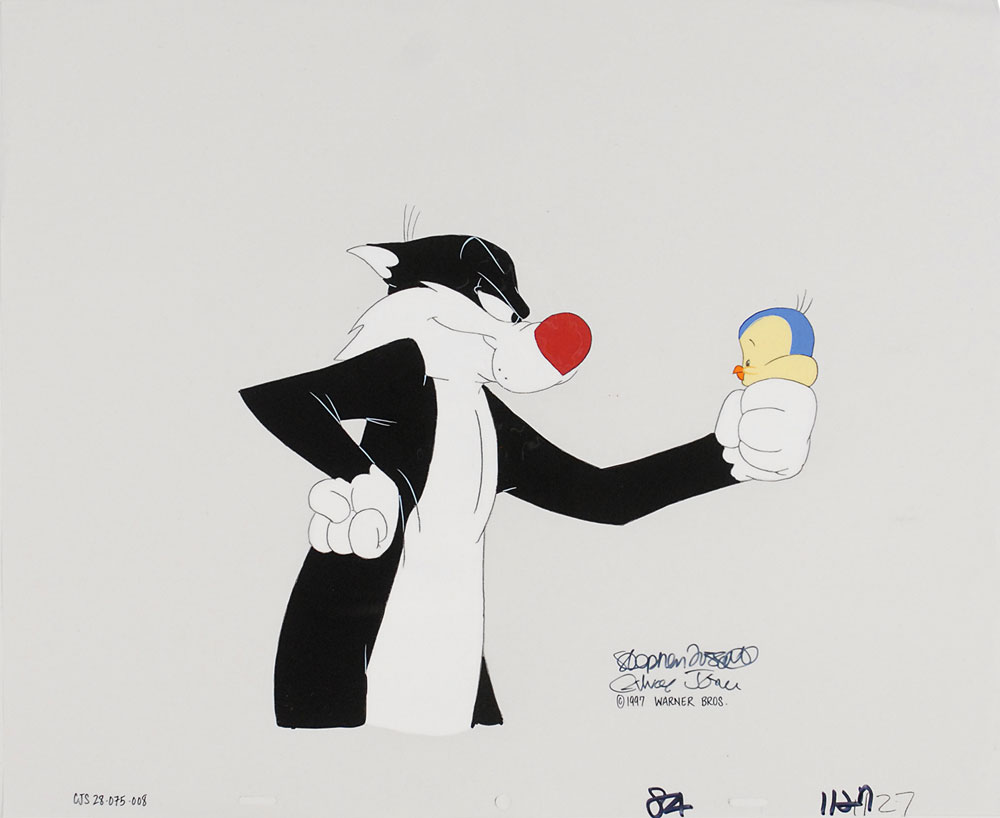 Lot #413 Sylvester and Bird production cel from