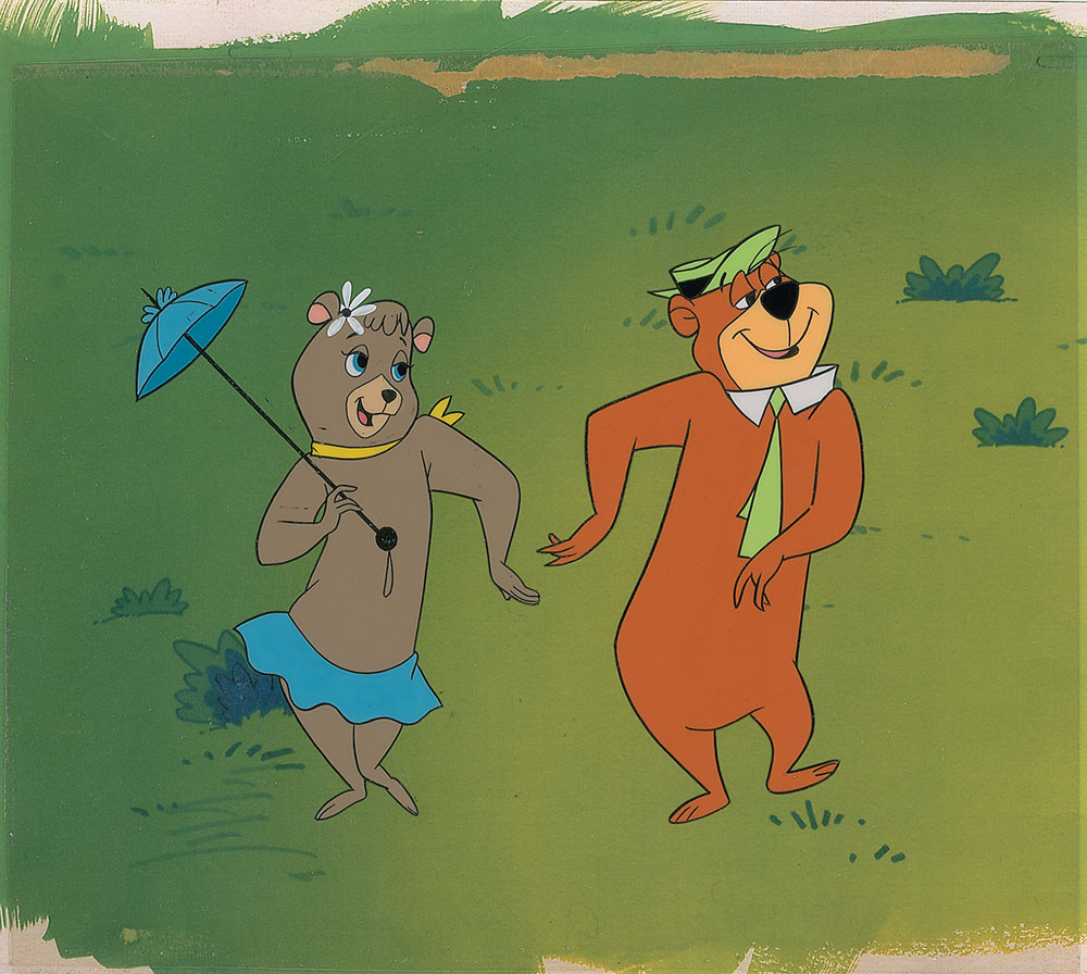 Lot #481 Yogi and Cindy Bear production cel from