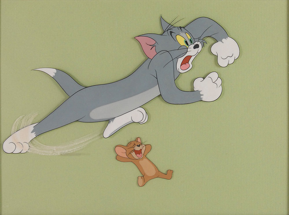 Lot #443 Tom and Jerry production cel setup from a