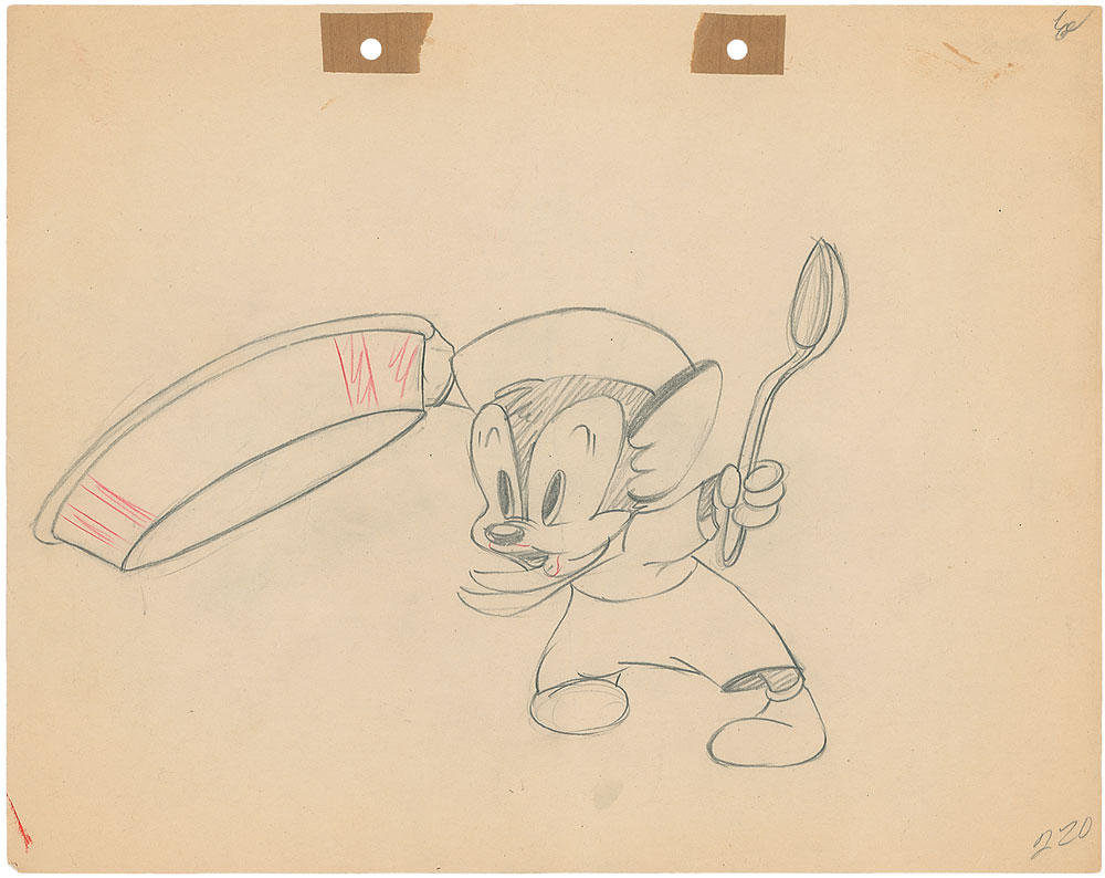 Sniffles production drawing from a 1940s Cartoon | Sold for $530 | RR  Auction