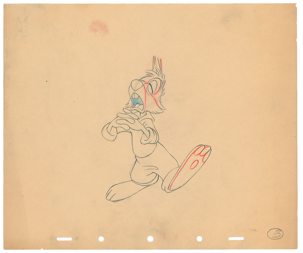 Lot #171 Br’er Rabbit production drawing from Song