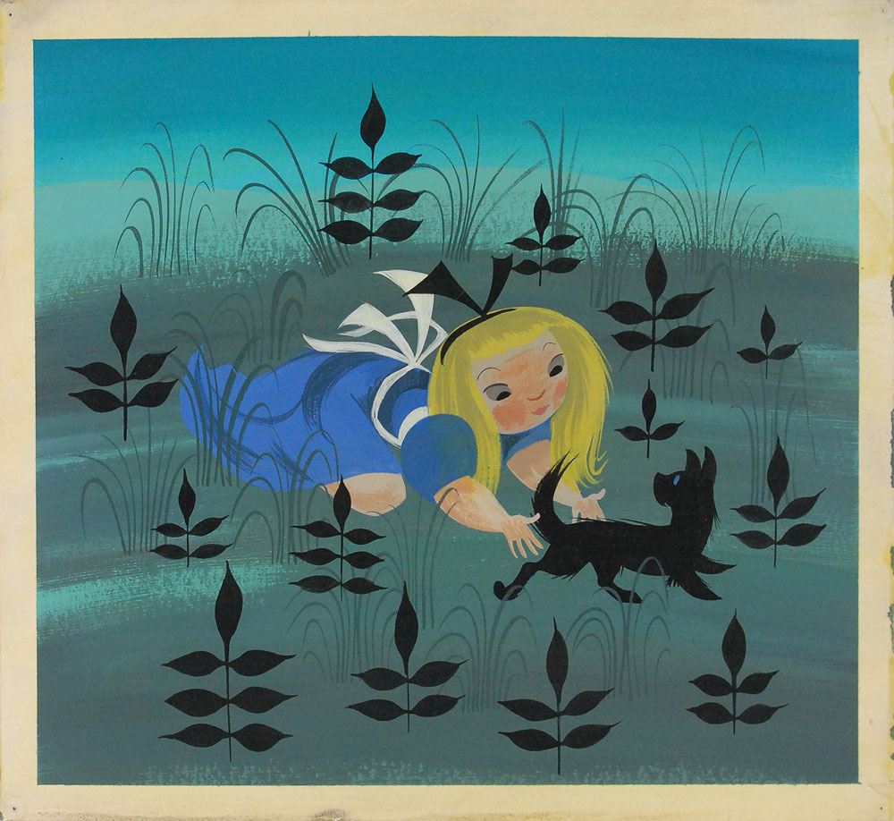 Lot #183 Mary Blair concept painting of Alice and