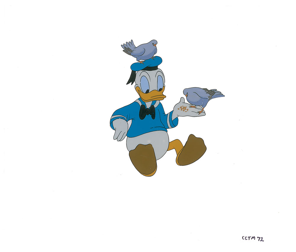 Lot #255 Donald Duck production cel from a Disney