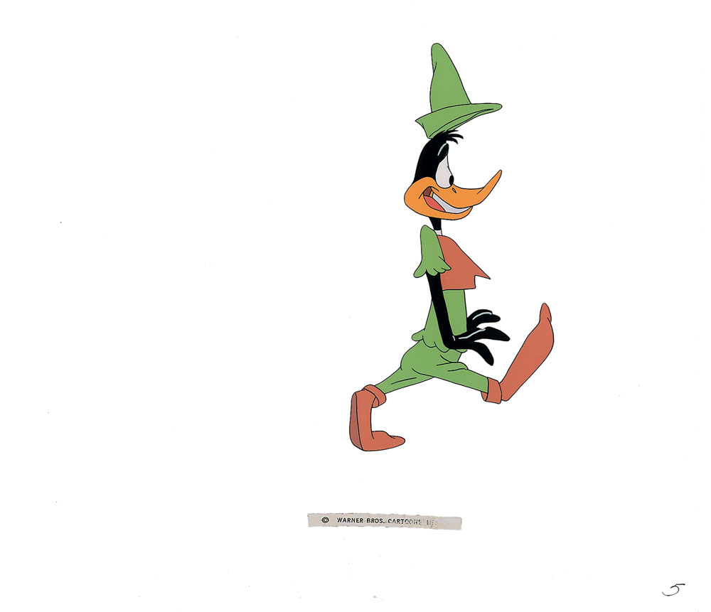 Lot #405 Daffy Duck production cel from Robin Hood
