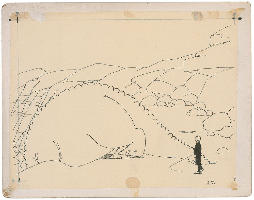 Lot #1 Gertie and Winsor McCay production drawing from Gertie the Dinosaur - Image 1