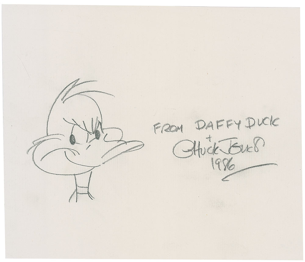 Lot #426 Daffy Duck sketch by Chuck Jones