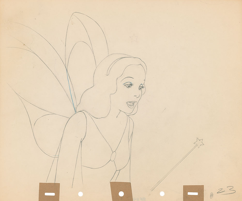 Lot #137 Blue Fairy production drawing from