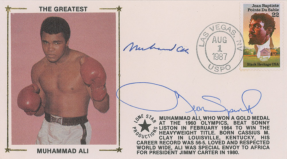 Lot #1131 Muhammad Ali and Leon Spinks