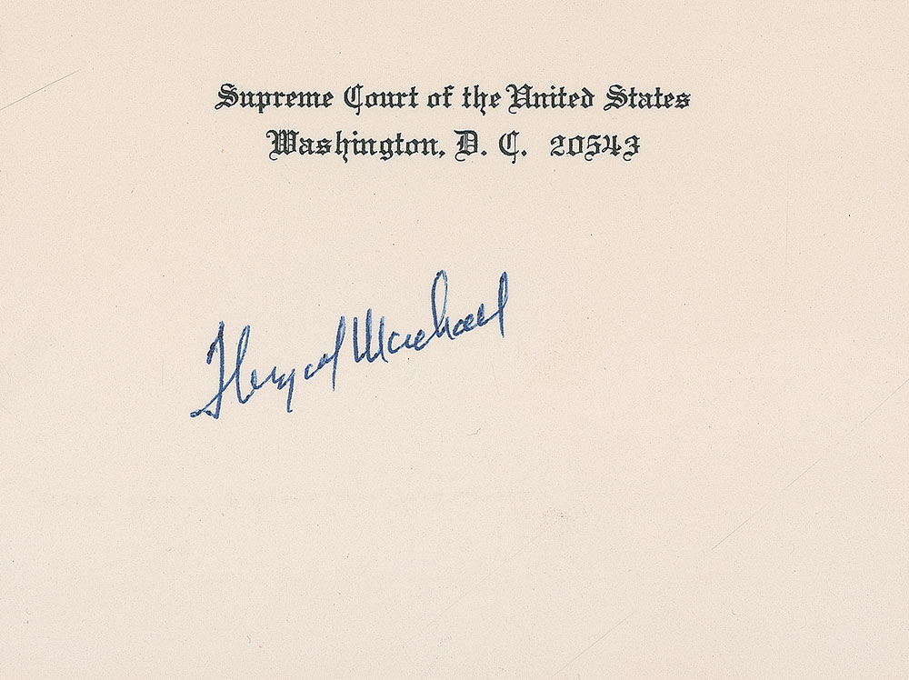 Lot #321 Supreme Court: Thurgood Marshall