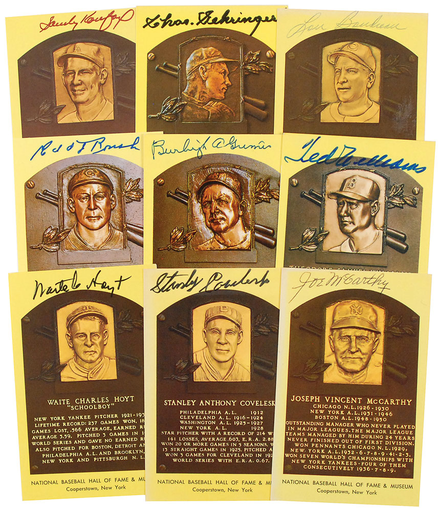 Lot #1136 Baseball Hall of Famers