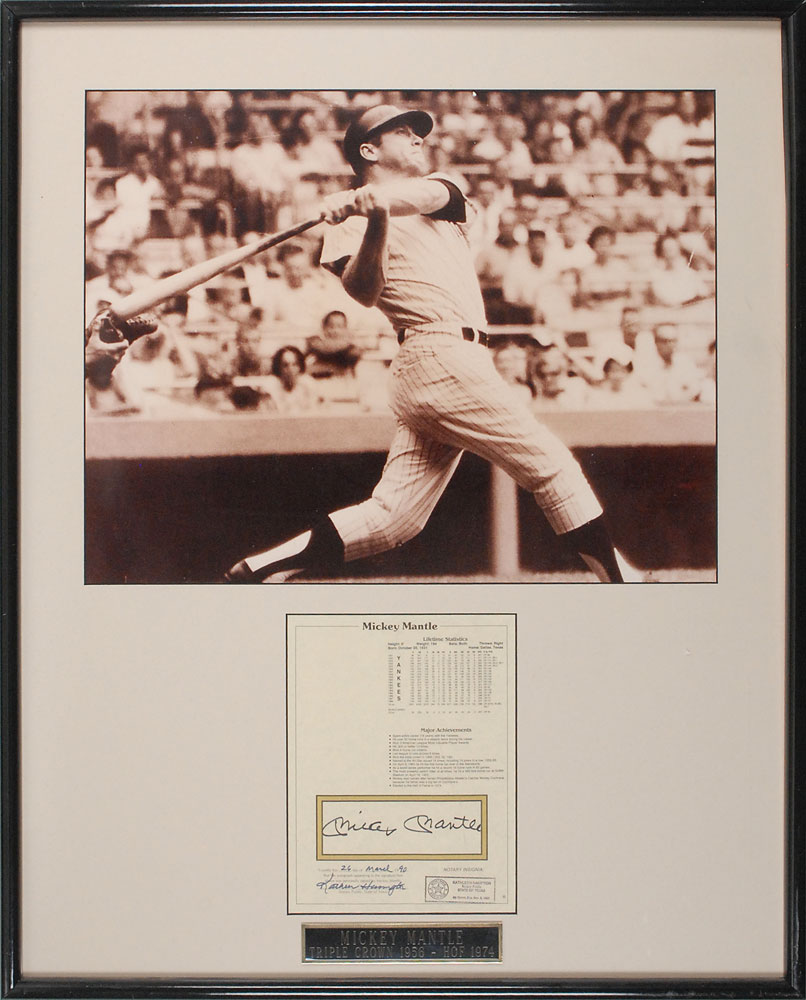 Lot #1164 Mickey Mantle