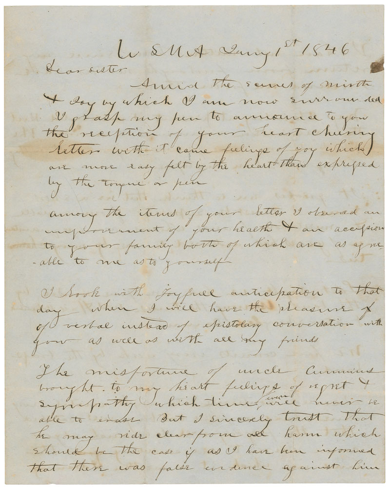 Lot #1021 Thomas J. ‘Stonewall’ Jackson Autograph Letter Signed
