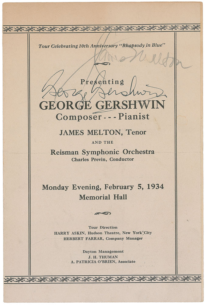 Lot #794 George Gershwin