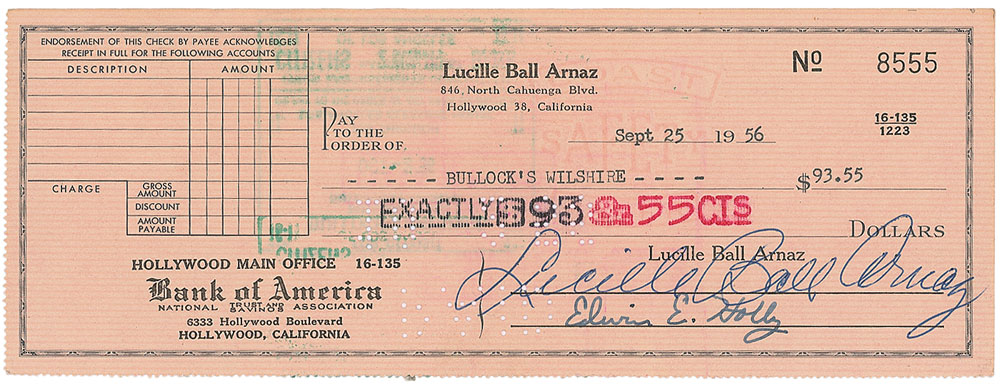 Lot #858 Lucille Ball and Desi Arnaz