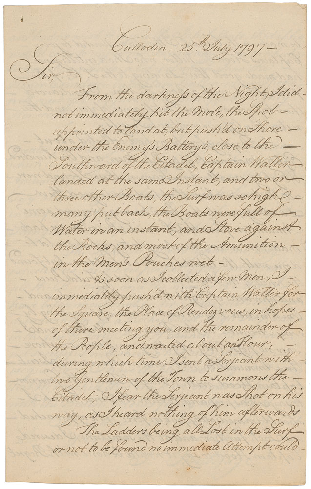 Lot #1017 Horatio Nelson Letter Signed