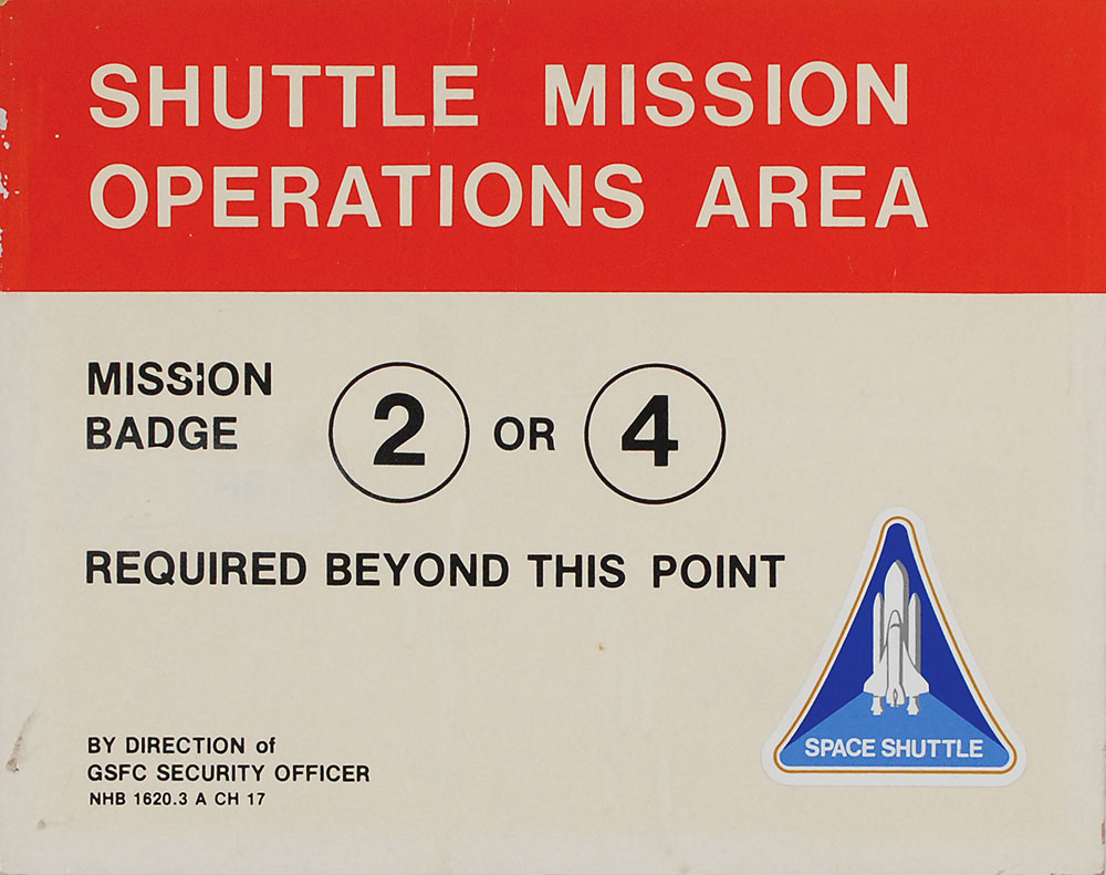 Lot #599  Space Shuttle Restricted Area Signs