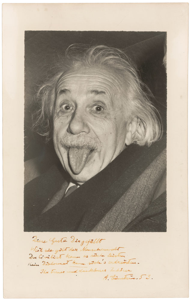 Lot #1040 Albert Einstein Signed Photograph