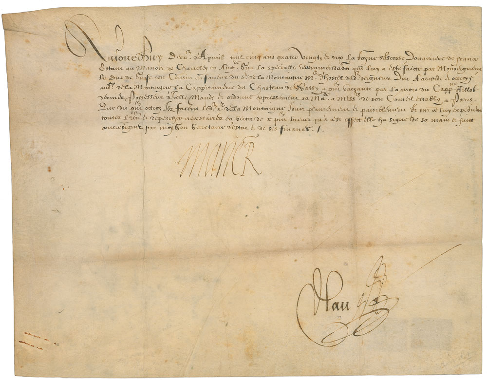 Lot #1002  Mary, Queen of Scots Signed Document