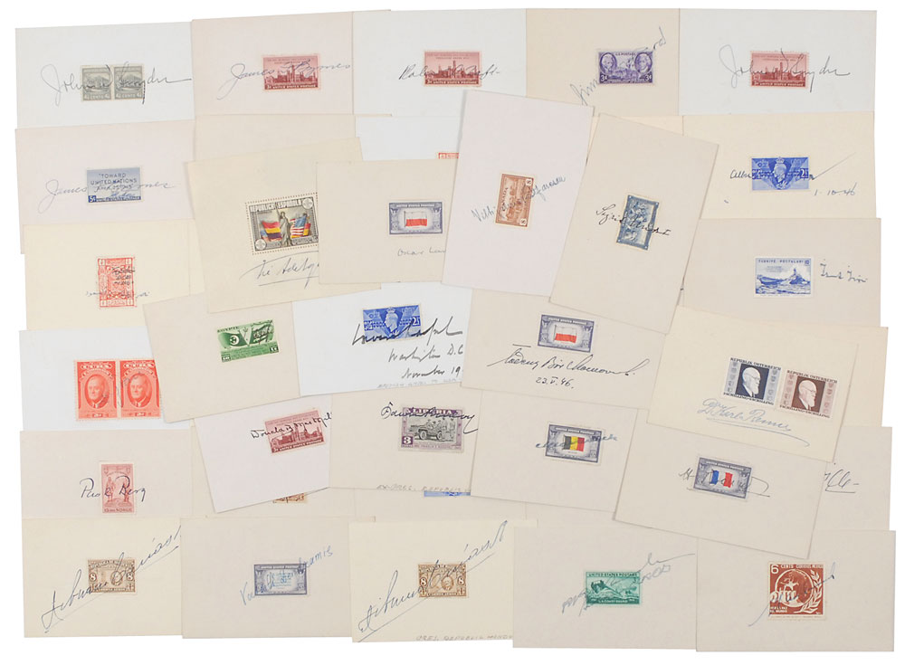 Lot #394 Signed Stamps
