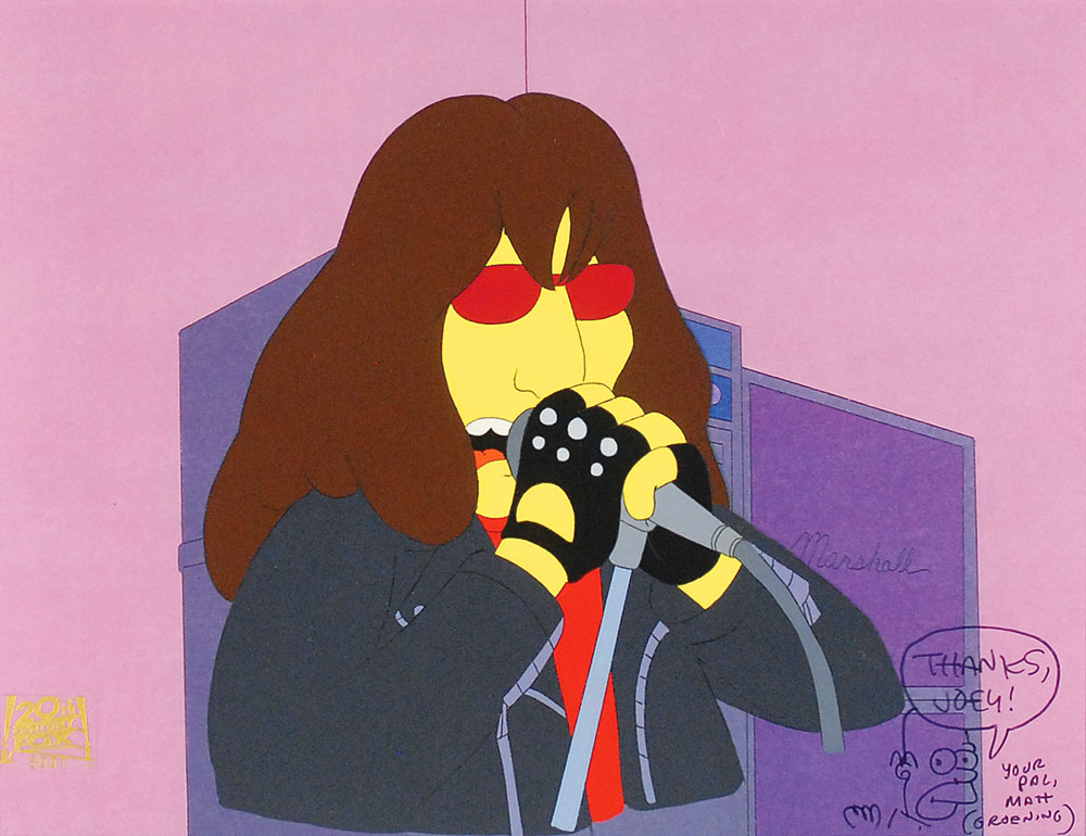Lot #493 Joey Ramone’s Simpsons Cel