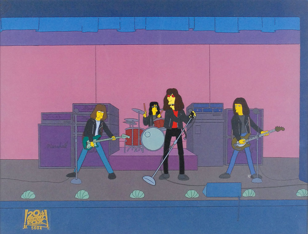 Lot #494 Joey Ramone’s Simpsons Cel