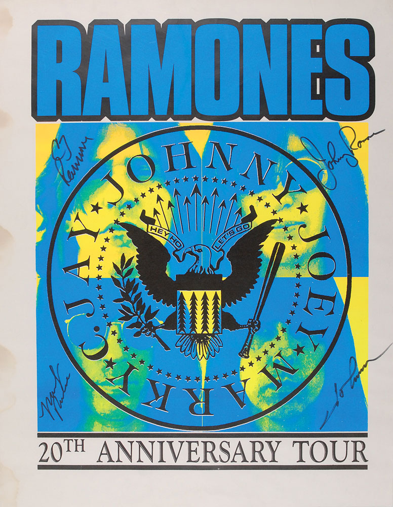 Lot #513 The Ramones 20th Anniversary Signed