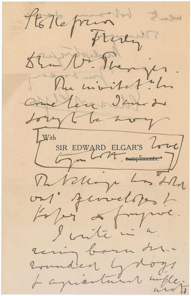 Lot #659 Edward Elgar