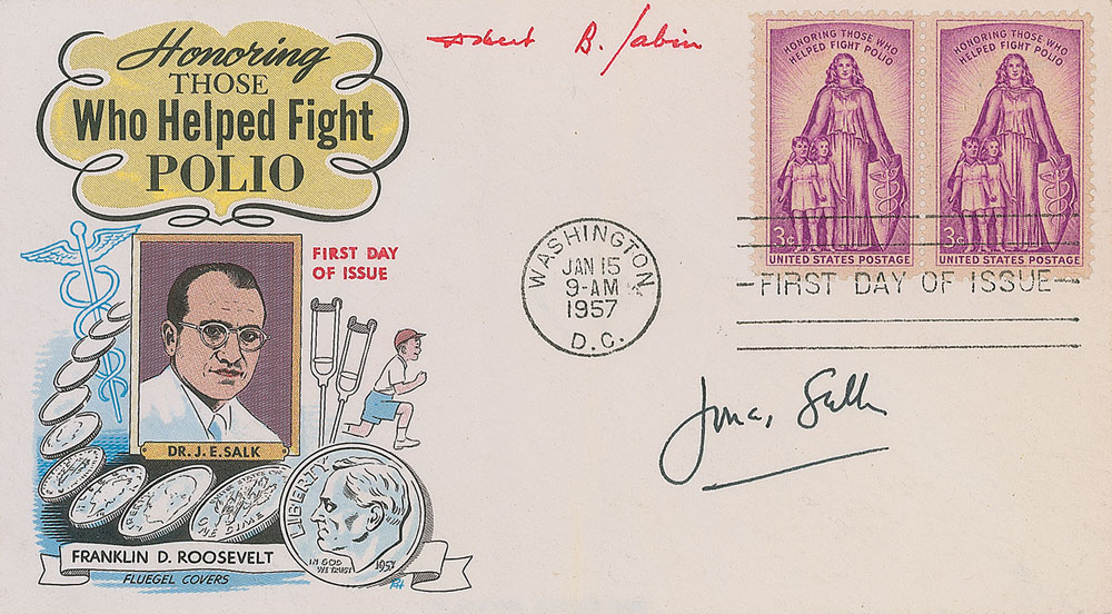 Lot #314 Jonas Salk and Albert Sabin