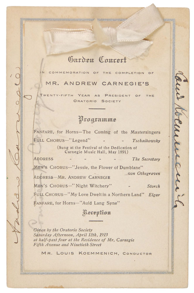 Lot #153 Andrew Carnegie