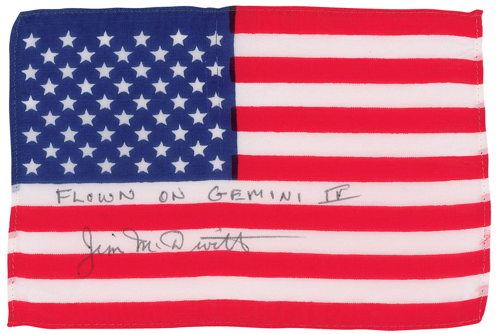 Lot #56 Jim McDivitt’s Gemini 4 Flown Flag