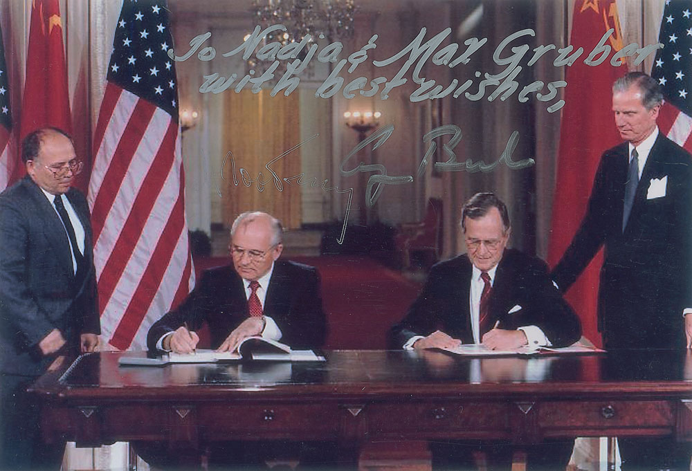 Lot #126 George Bush and Mikhail Gorbachev