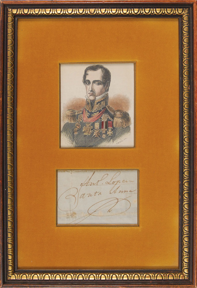 Lot #329 Antonio Lopez de Santa Anna