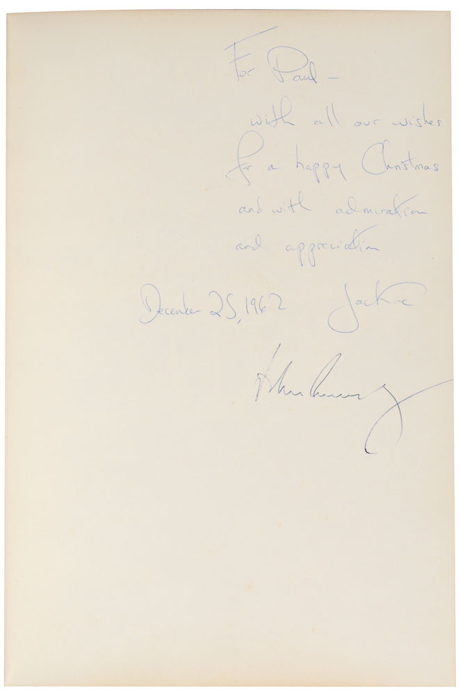 Lot #2039 John and Jacqueline Kennedy Signed Book