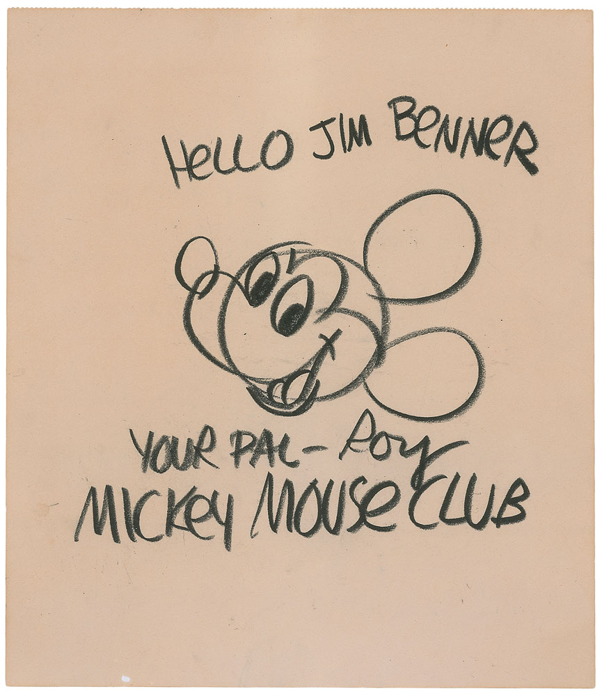 Disney Mickey Mouse Club Mousekartooner Drawing Toy 1950s Roy Williams  Vintage