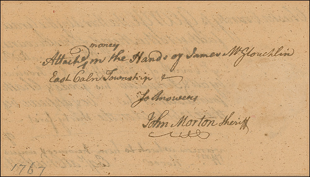 Lot #169 Declaration of Independence: John Morton