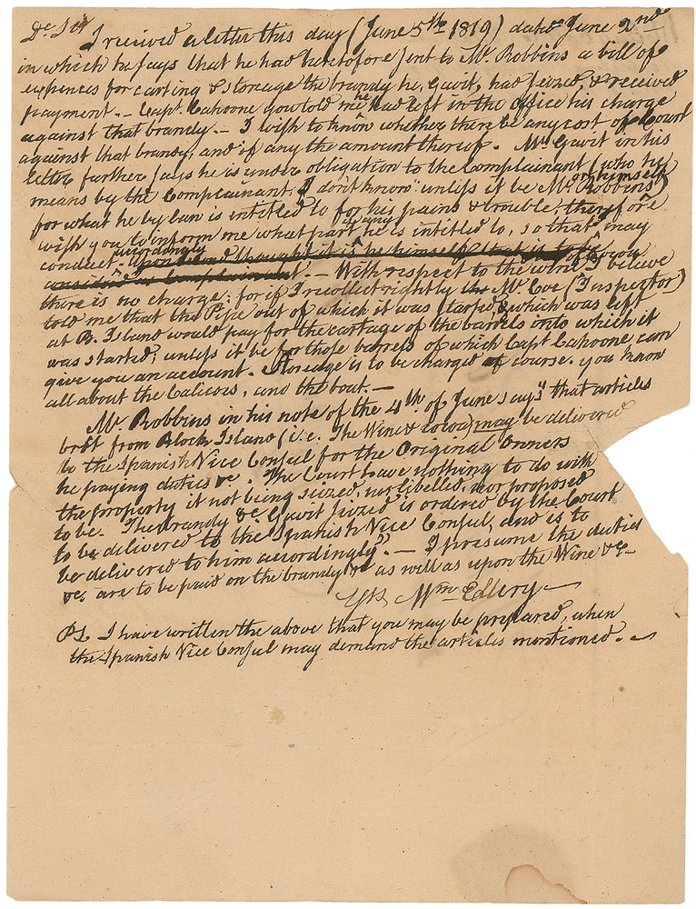 Lot #164 Declaration of Independence: William